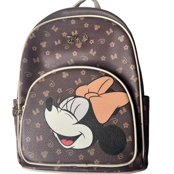 Disney x Primark Minnie Mouse Brown Monogram Backpack – NWT / Limited Edition - Picture 9 of 11